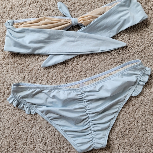 Zinke Bandeau Bikini Swimwear Light Blue - Picture 2 of 8